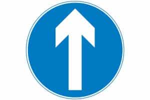 ahead only sign