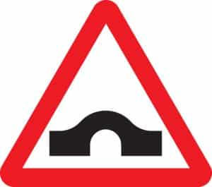 hump bridge road sign