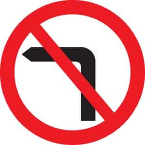 no left turn